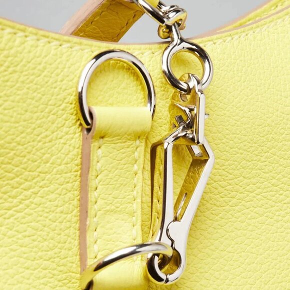 Hermes Lime Evercolor Leather Palladium Plated Trim Duo 24 Bag - Picture 6 of 12